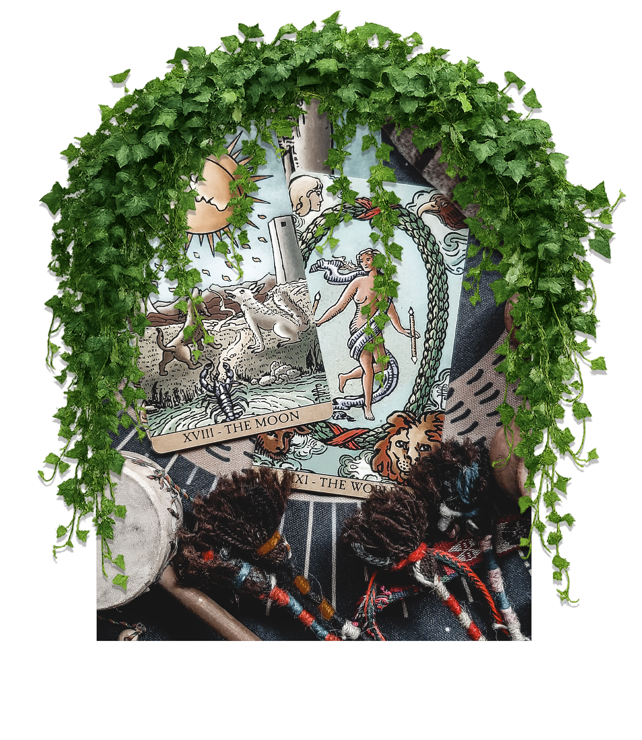 Ivy growing over an arch